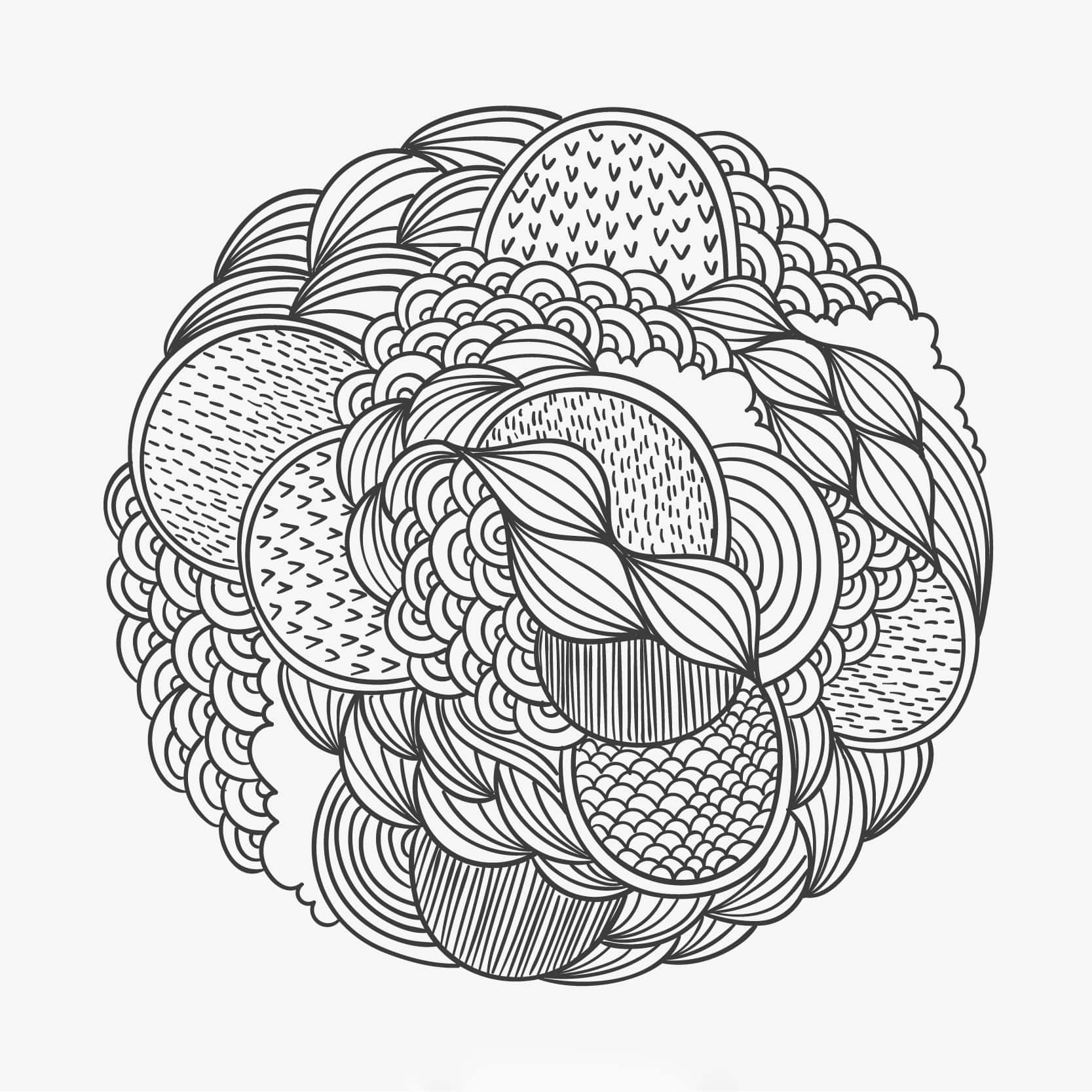 Hand Drawn Patterned Circle